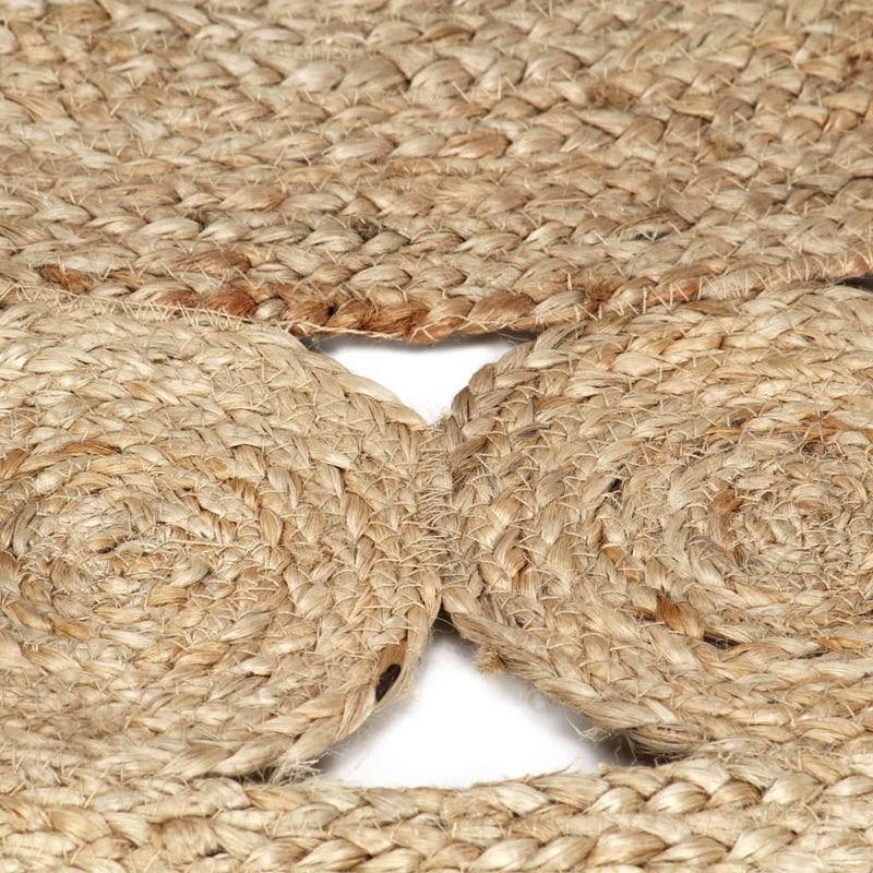 Handmade Rug Braided Jute 120 cm