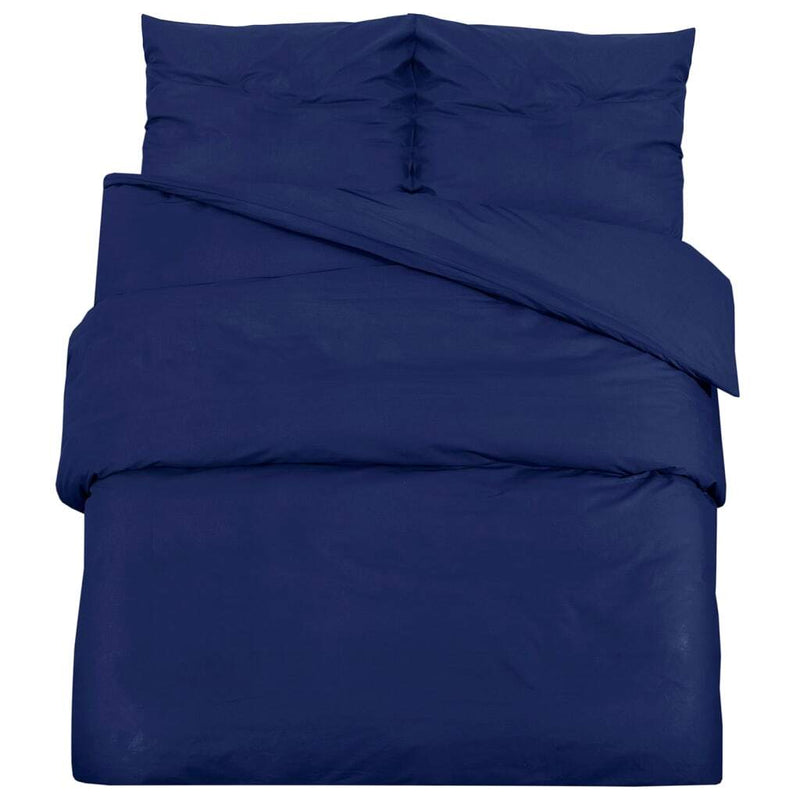 Duvet Cover Set Navy Blue 225x220 cm Light-weight Microfiber