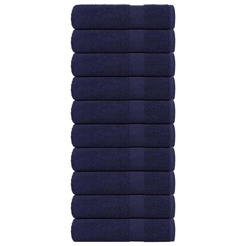 Shower Towels 10 pcs Navy Blue 70x140 cm 360 gsm 100% Cotton