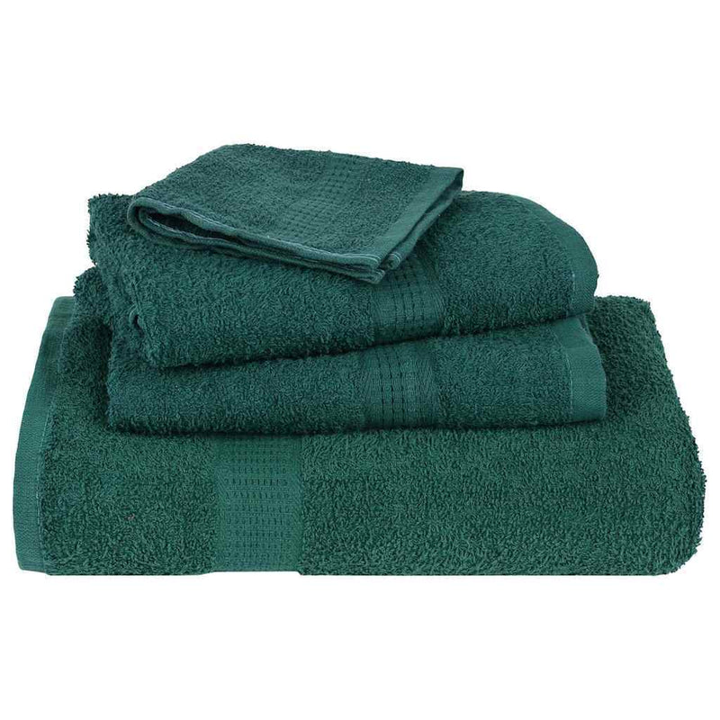 Hand Towels 4 pcs Green 50x100 cm 360 gsm 100% Cotton