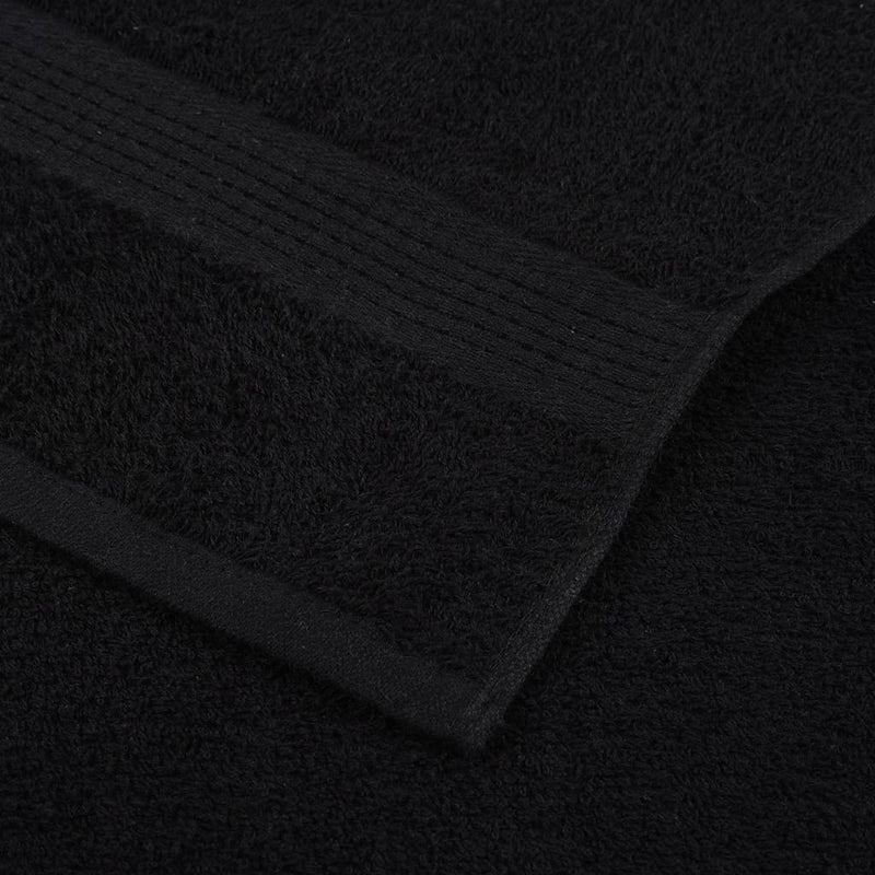 Towels 2 pcs Black 100x200 cm 360 gsm 100% Cotton