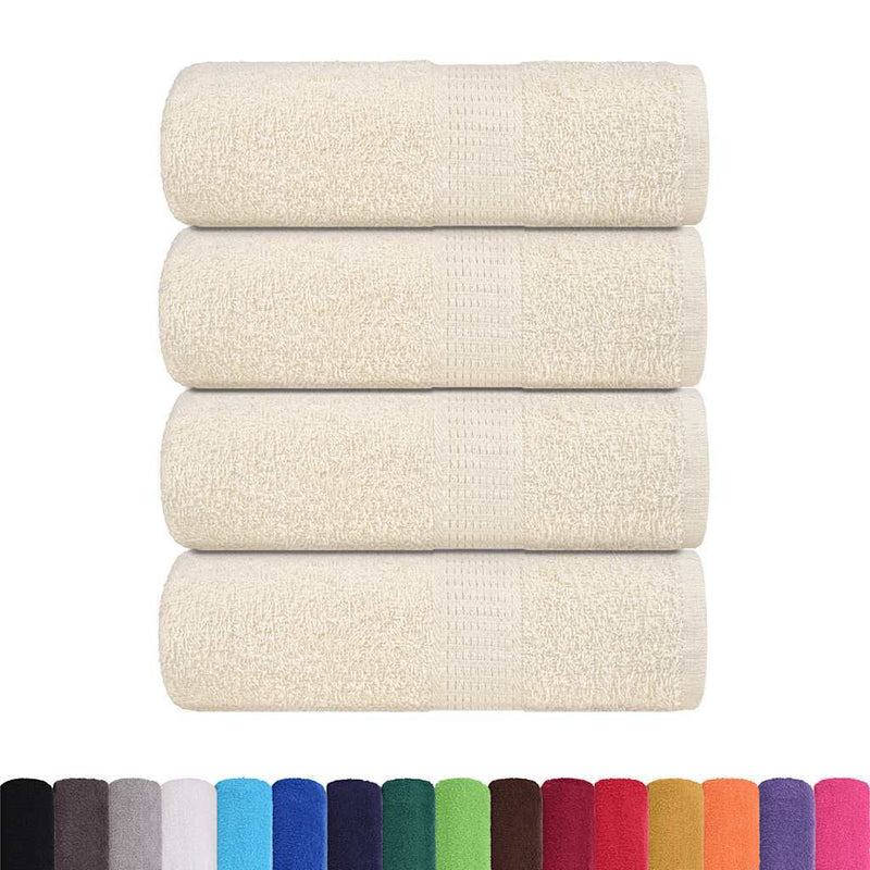 Guest Towels 4 pcs Cream 30x50 cm 360 gsm 100% Cotton