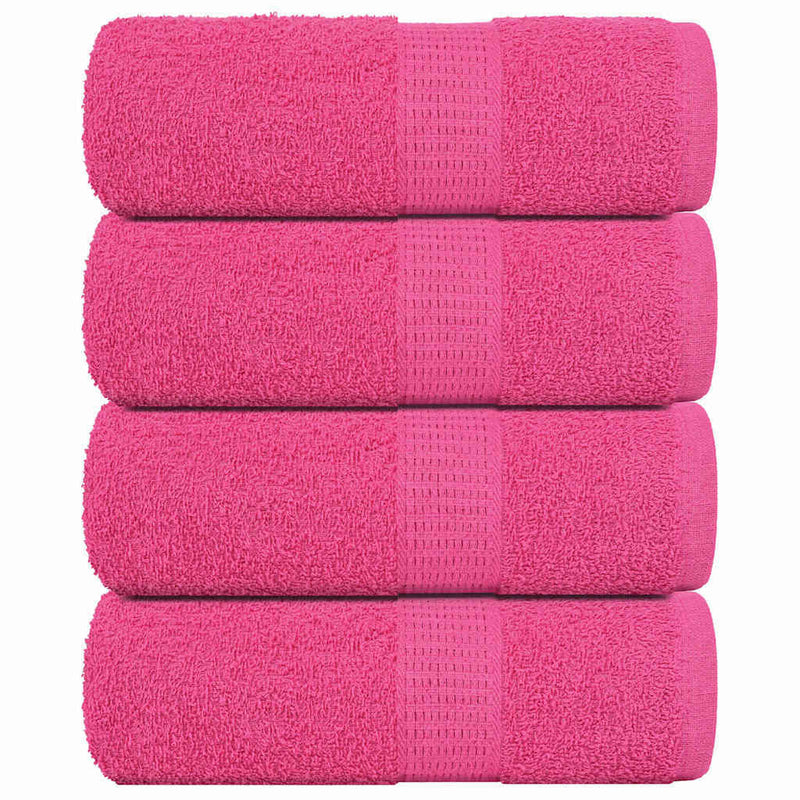 Soap Towels 4 pcs Pink 30x30 cm 360 gsm 100% Cotton