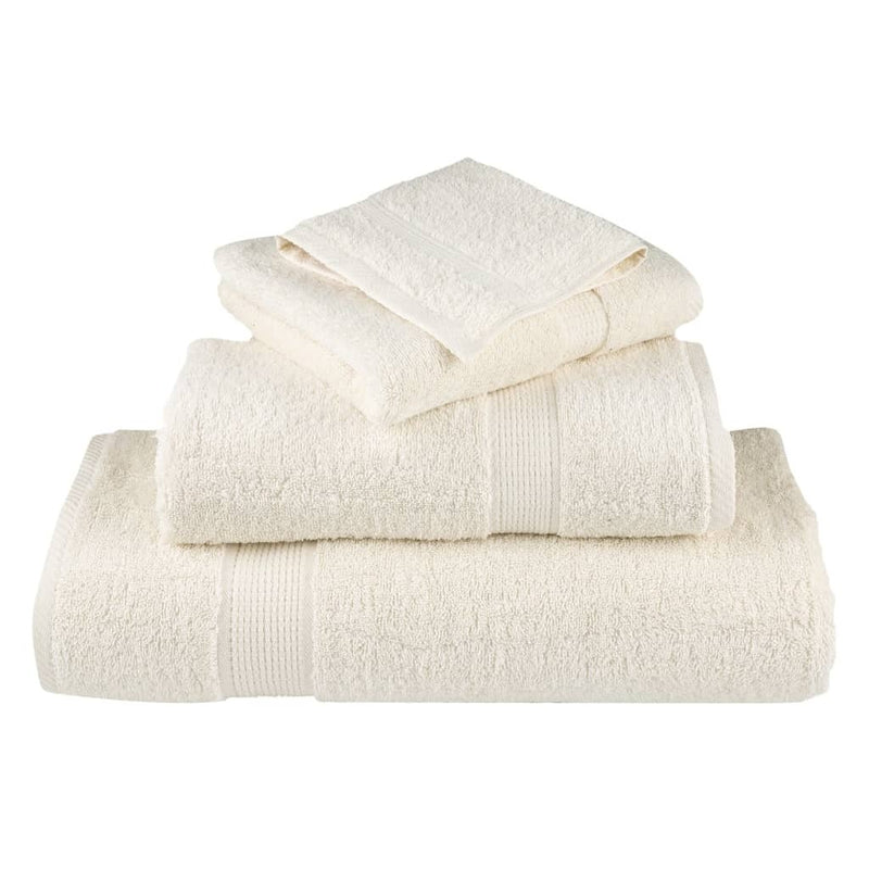 12 Piece Premium Towel Set SOLUND Cream 600 gsm