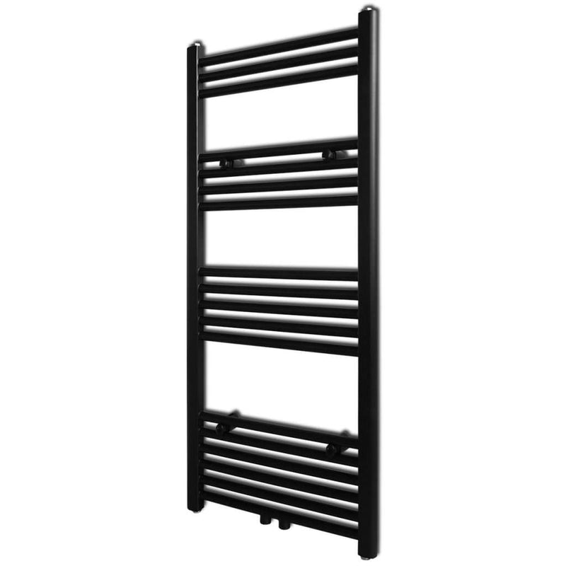 Black Bathroom Central Heating Towel Rail Radiator 500x1160mm