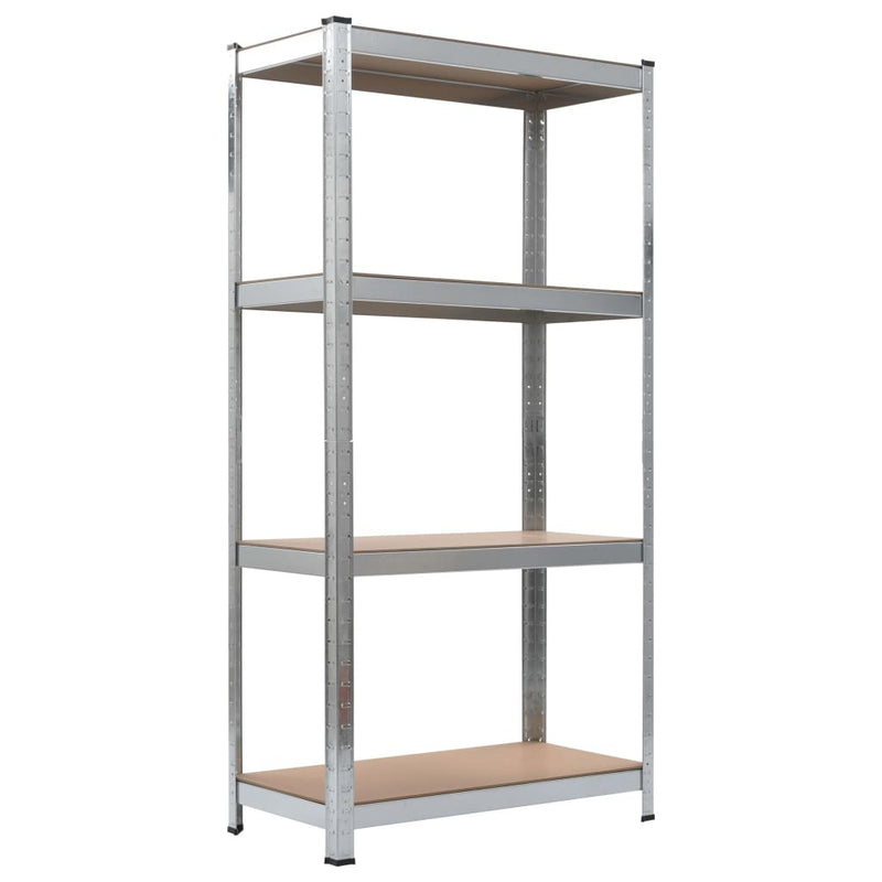 Storage Shelf Silver 80x40x160 cm Steel and MDF