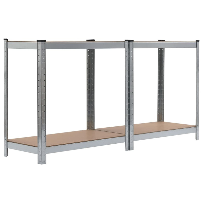 Storage Shelf Silver 80x40x160 cm Steel and MDF