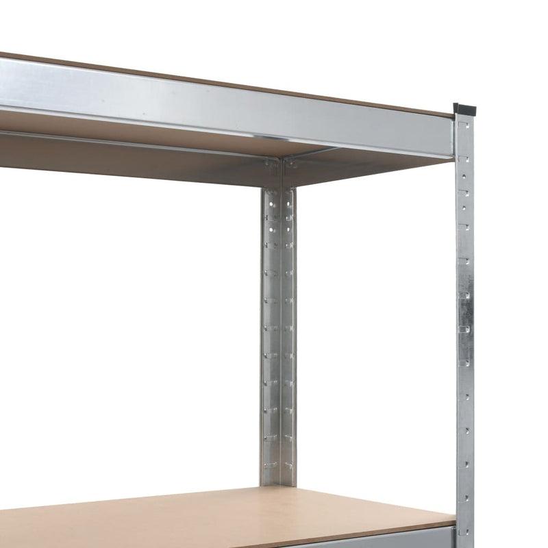 Storage Shelf Silver 80x40x160 cm Steel and MDF