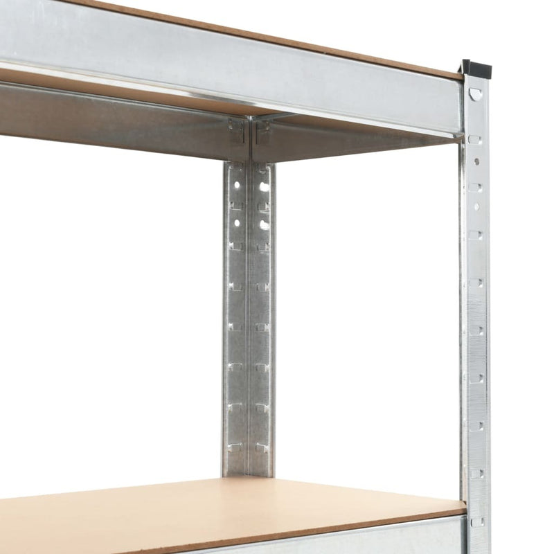 Storage Shelf Silver 75x30x172 cm Steel and MDF