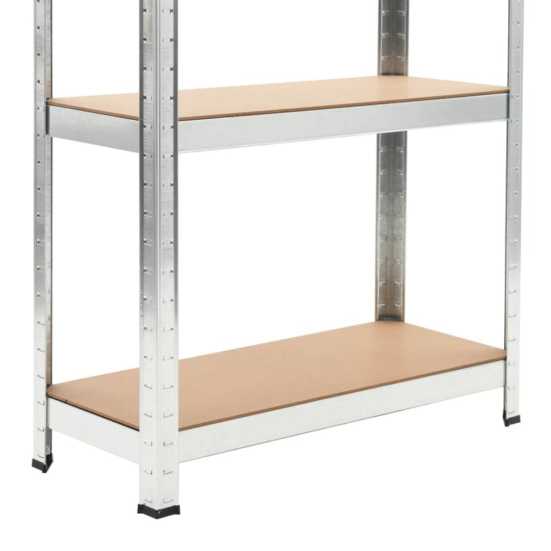 Storage Shelf Silver 75x30x172 cm Steel and MDF