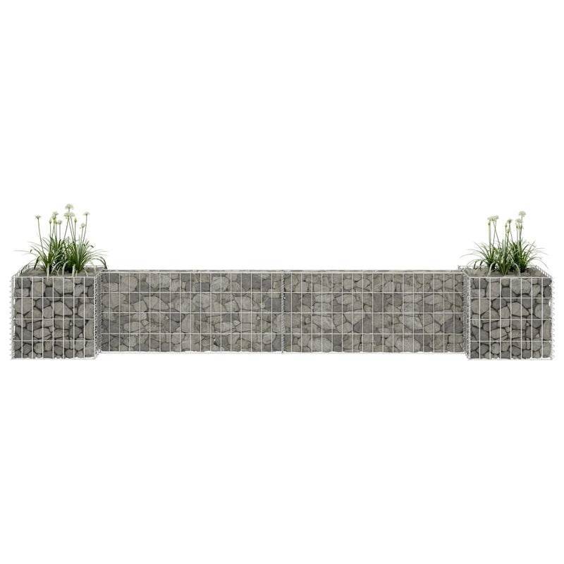 H-Shaped Gabion Planter Steel Wire 260x40x40 cm