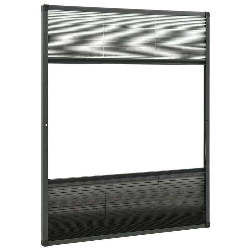 Plisse Insect Screen for Windows Aluminium 80x100cm with Shade