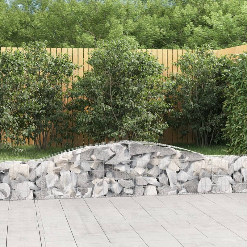 Arched Gabion Basket 400x30x40/60 cm Galvanised Iron