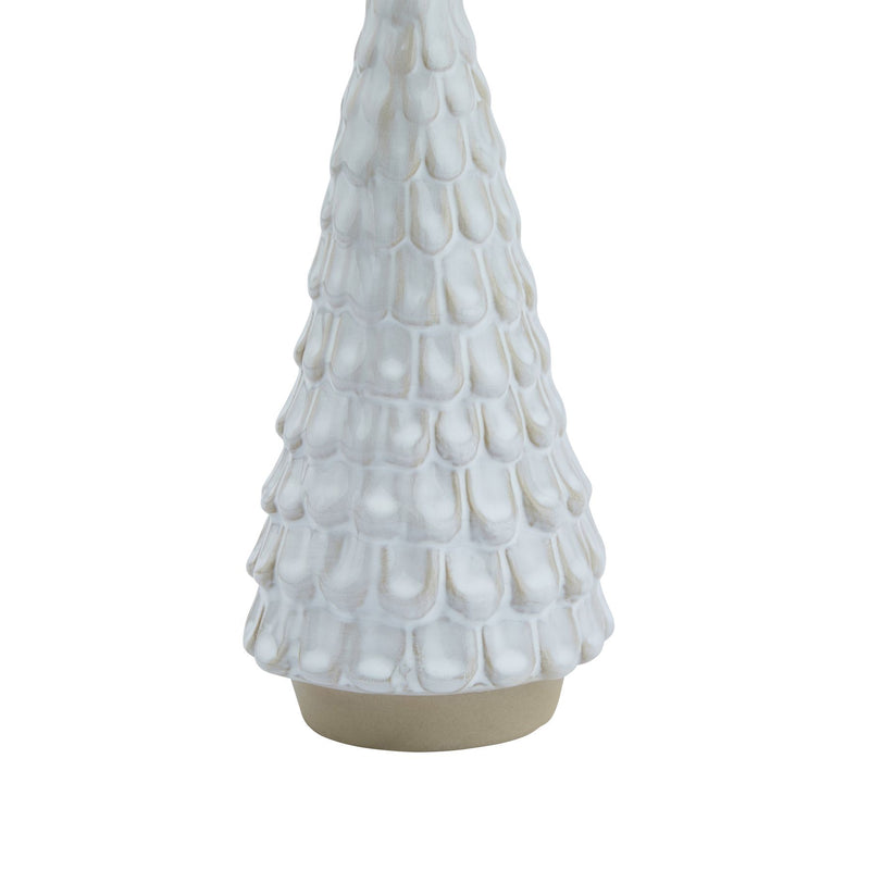 Snowy Ceramic Spruce Tree