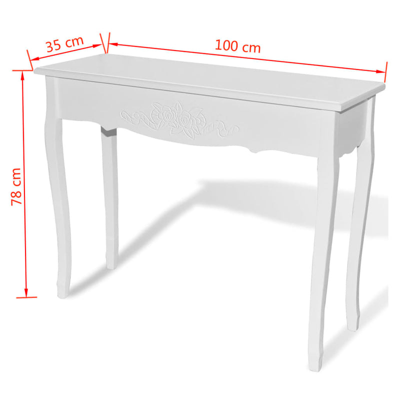 Dressing Console Table White