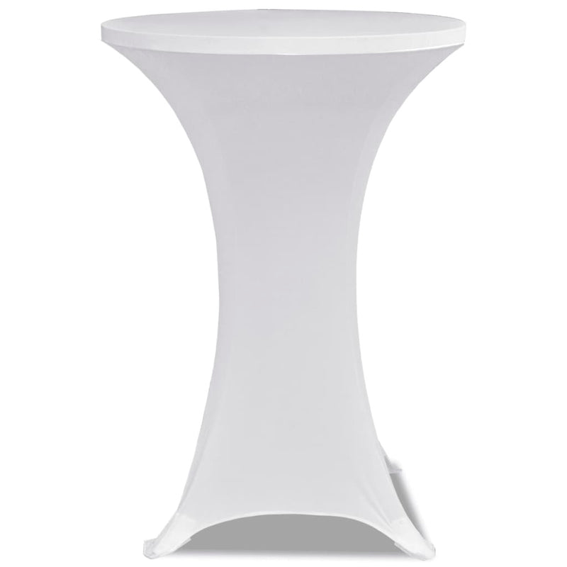 Standing Table Cover  60cm White Stretch 2 pcs