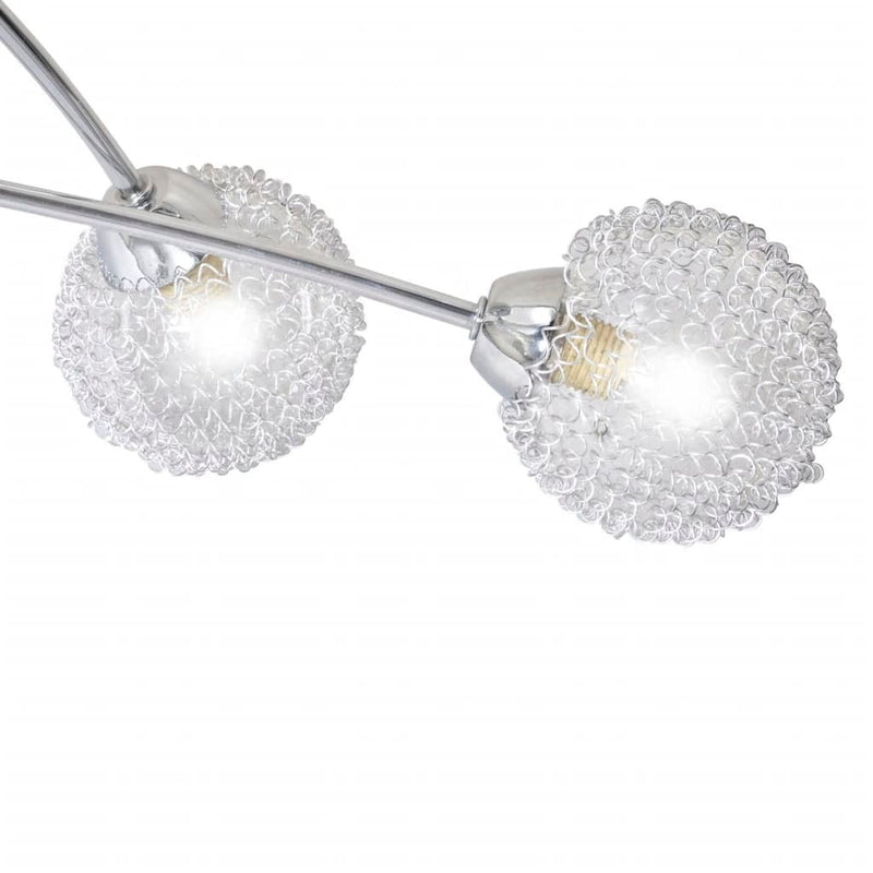 Ceiling Lamp with Mesh Wire Shades for 5 G9 Bulbs