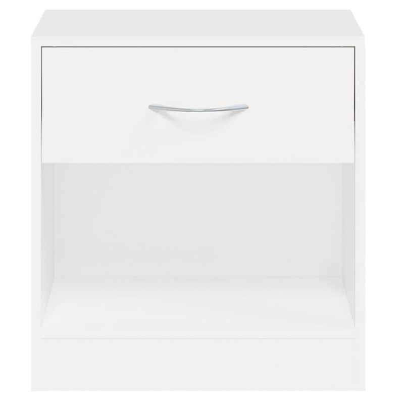 Nightstand 2 pcs with Drawer White