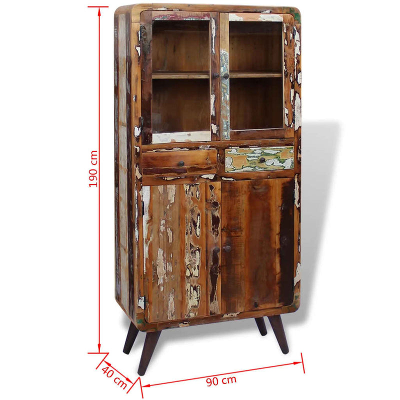 vidaXL Cupboard Solid Reclaimed Wood 90x40x190 cm