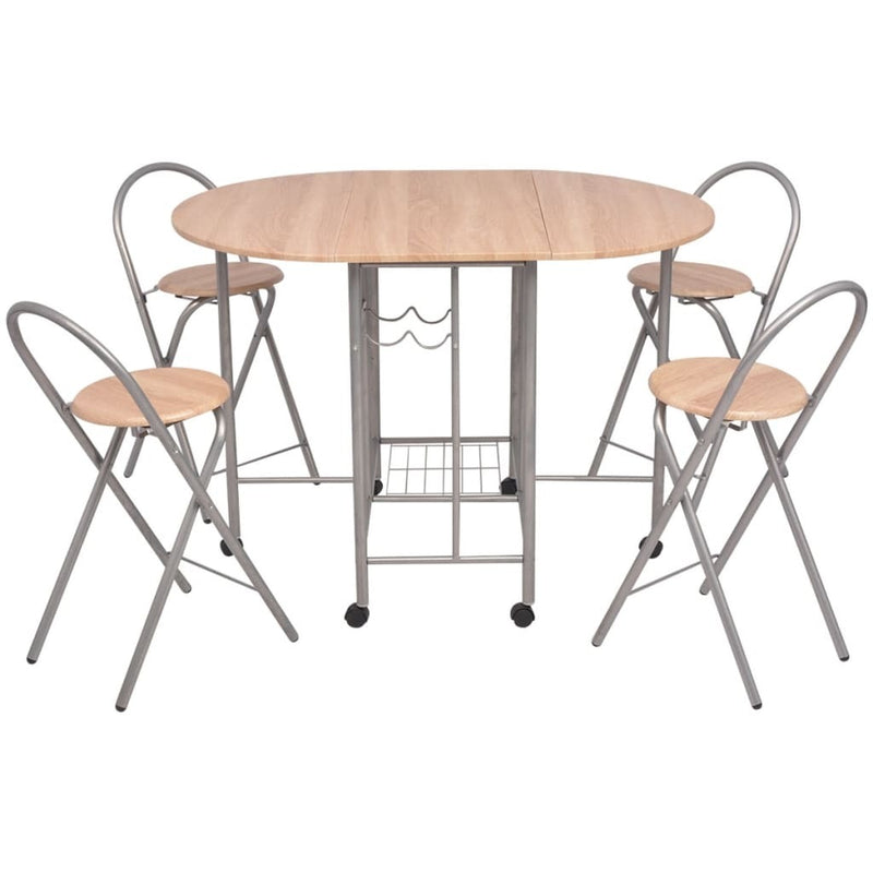 Five Piece Folding Dining Set MDF