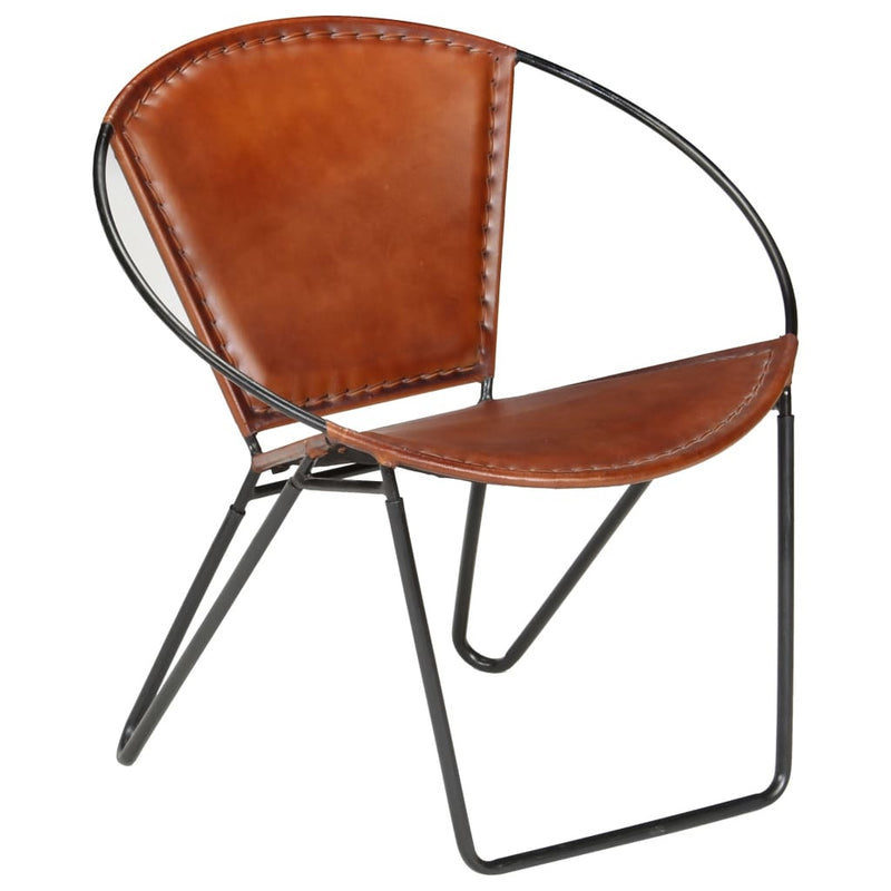 Chair Brown Real Leather