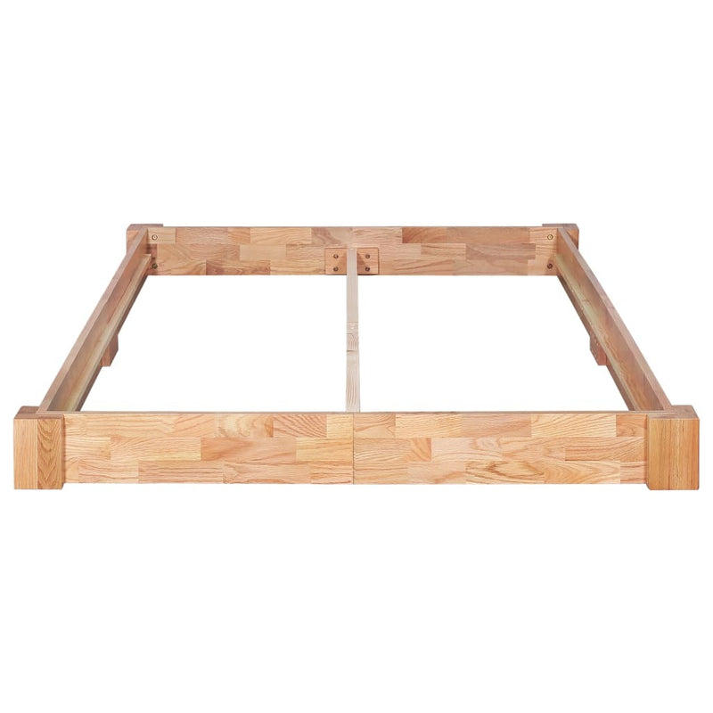 Bed Frame without Mattress Solid Oak Wood 140x200 cm