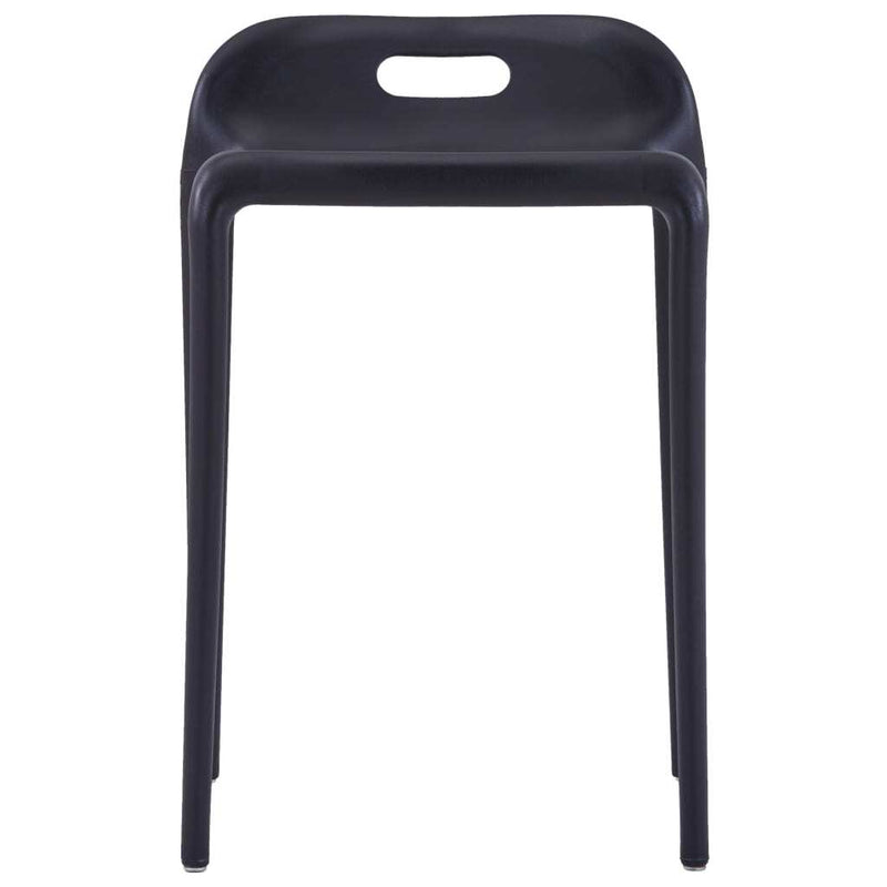 Stackable Stools 4 pcs Black Plastic