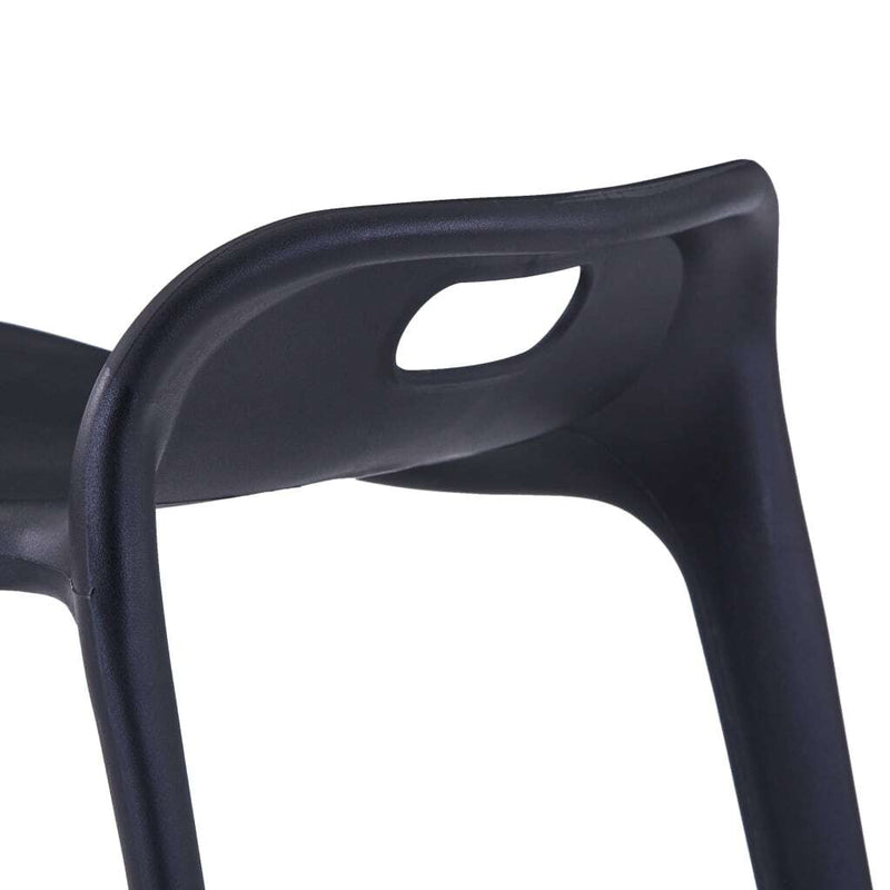 Stackable Stools 4 pcs Black Plastic