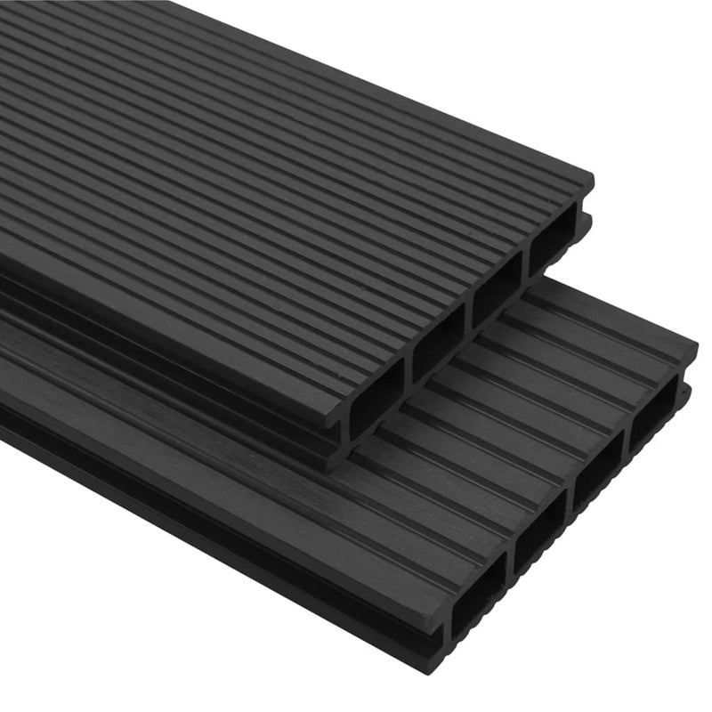 vidaXL WPC Decking Boards with Accessories 26 m 2.2 m Anthracite