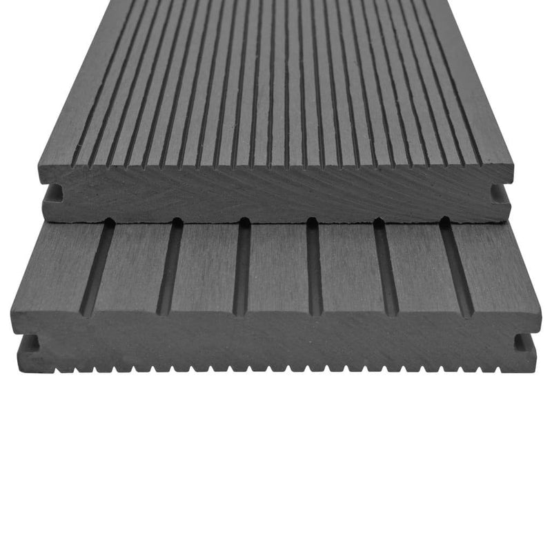 vidaXL WPC Solid Decking Boards with Accessories 16 m 2.2 m Grey