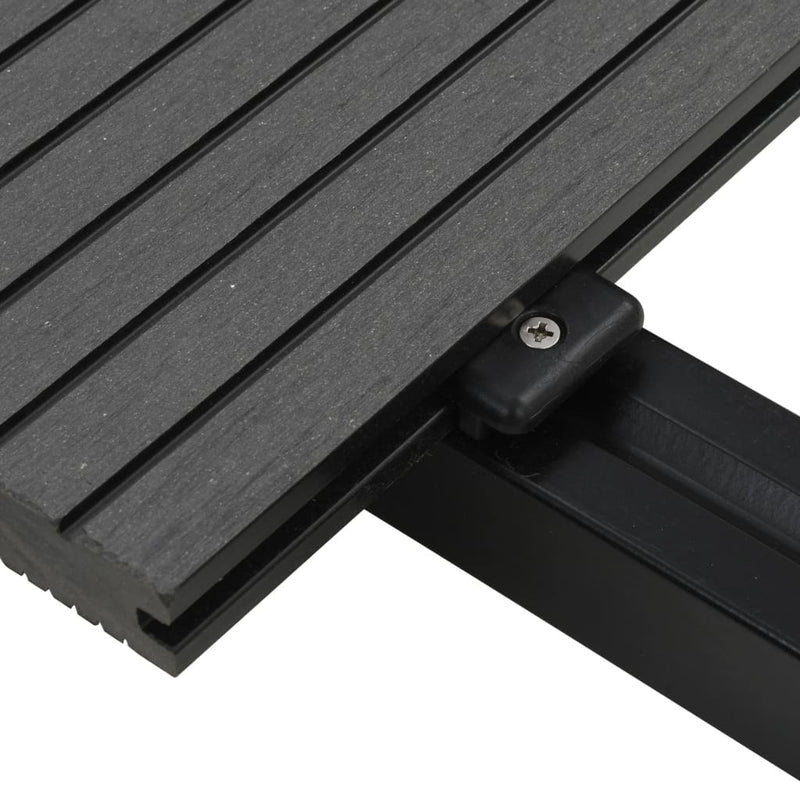 vidaXL WPC Solid Decking Boards with Accessories 16 m 2.2 m Grey