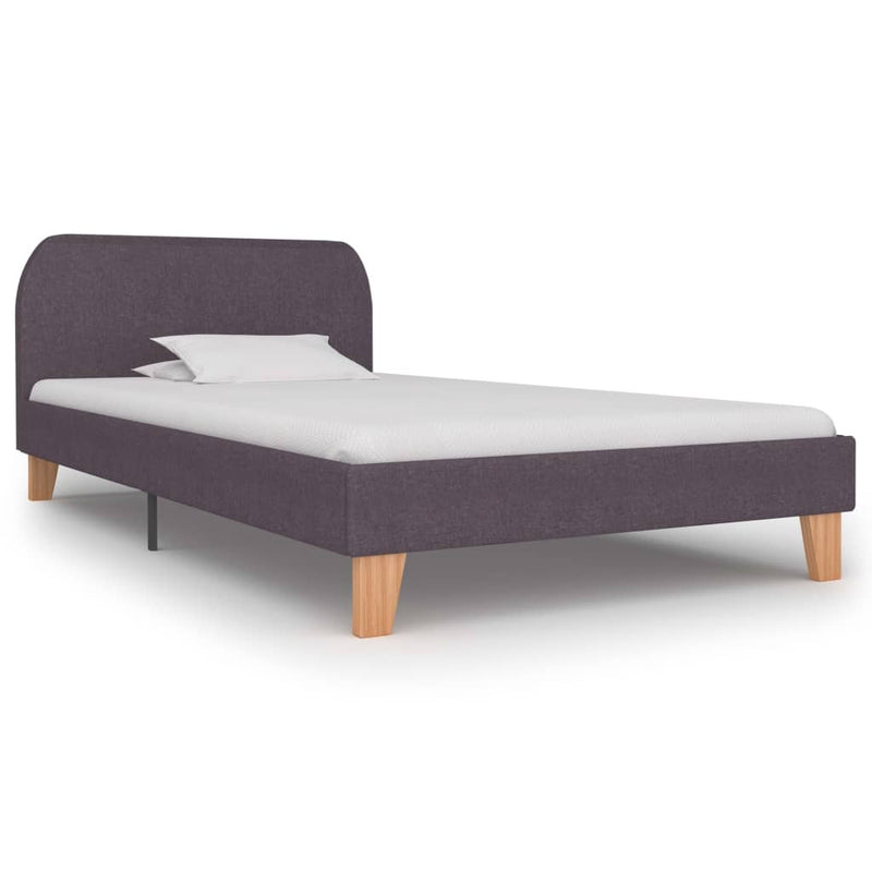 Bed Frame without Mattress Taupe Fabric 90x190 cm Single