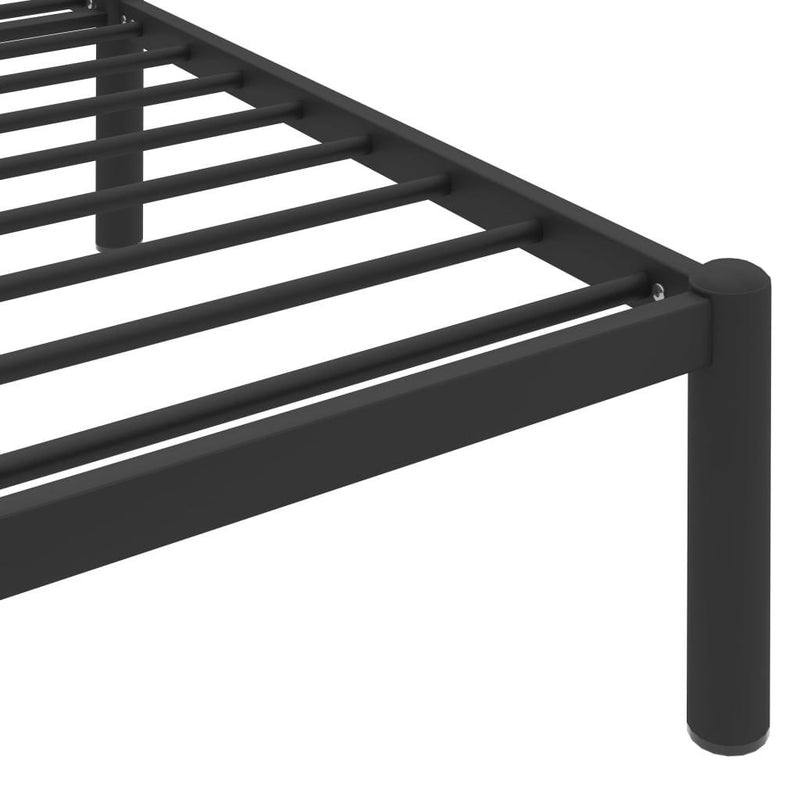 284657  Bed Frame without Mattress Black Metal 100x200 cm