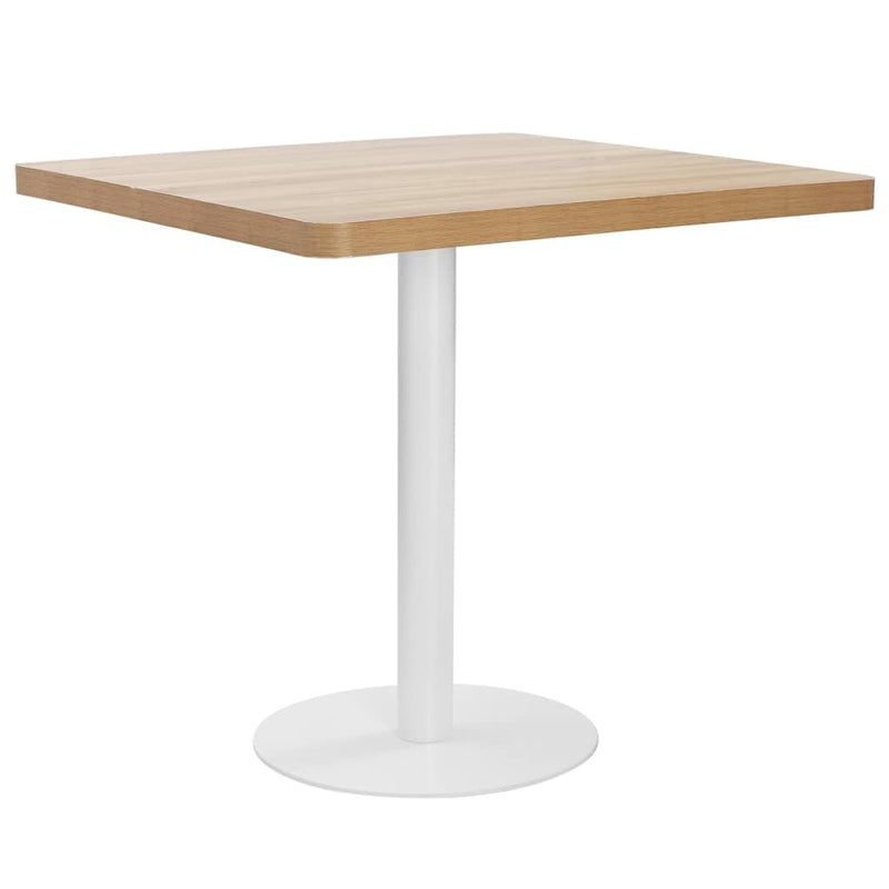 Bistro Table Light Brown 80X80 cm MDF