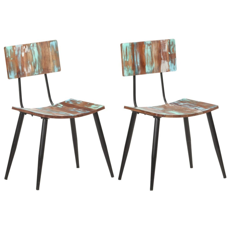 Dining Chairs 2 pcs Solid Reclaimed Wood