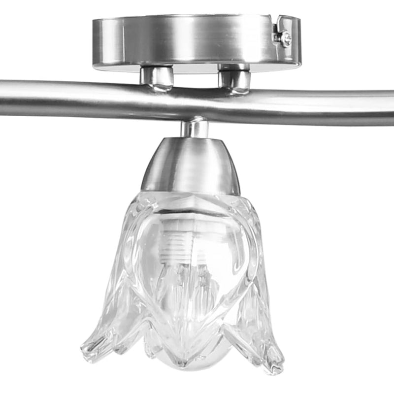 Ceiling Lamp with Transparent Glass Shades for 5 E14 Bulbs Tulip