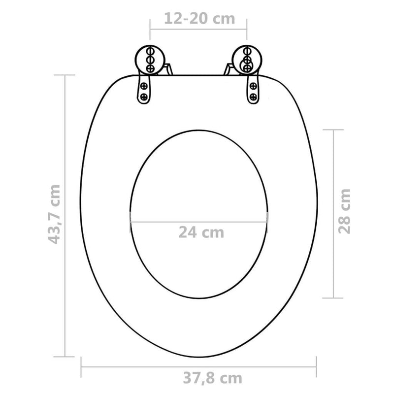 WC Toilet Seats with Lid 2 pcs MDF Flamingo Design