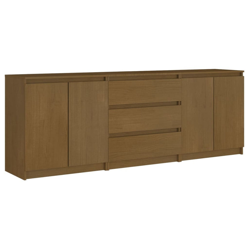 Side Cabinet Honey Brown 180x36x65 cm Solid Pinewood