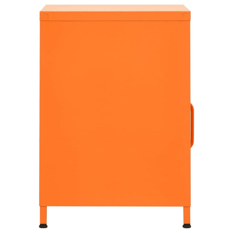 Nightstands 2 pcs Orange 35x35x51 cm Steel