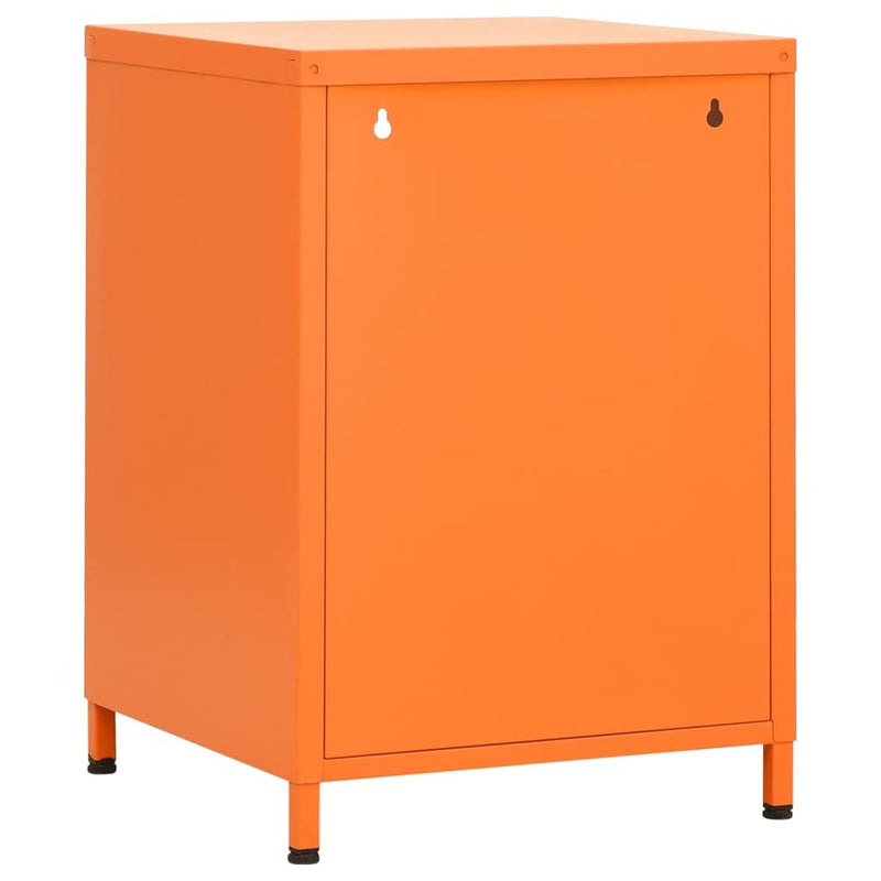 Nightstands 2 pcs Orange 35x35x51 cm Steel