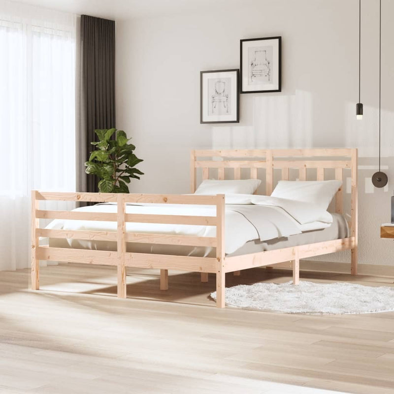 3100664  Bed Frame without Mattress Solid Wood 160x200 cm (810440+814104)