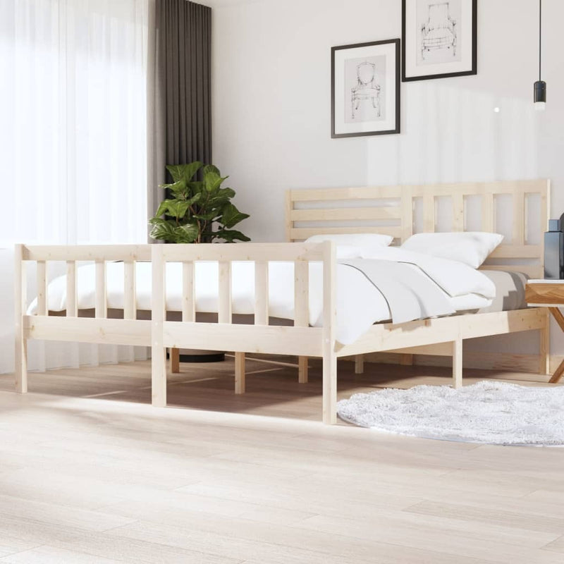 Bed Frame without Mattress Super King Solid Wood