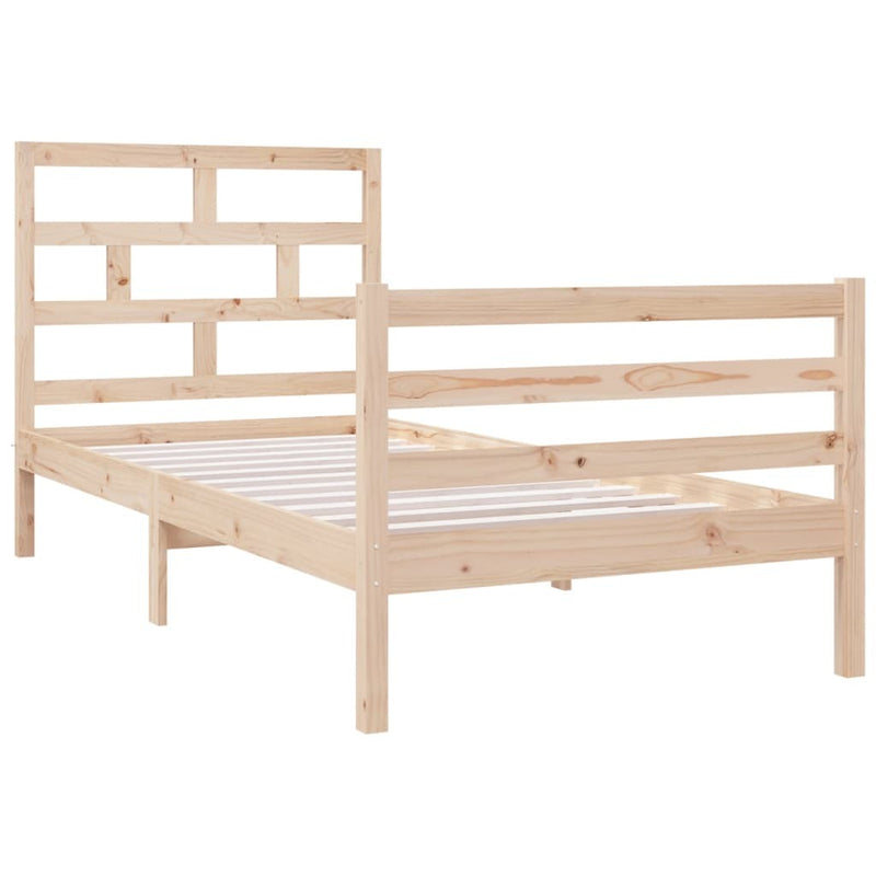 Bed Frame without Mattress 90x190 cm Single Single Solid Wood