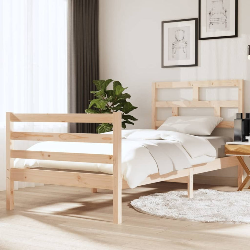 Bed Frame without Mattress 90x190 cm Single Single Solid Wood