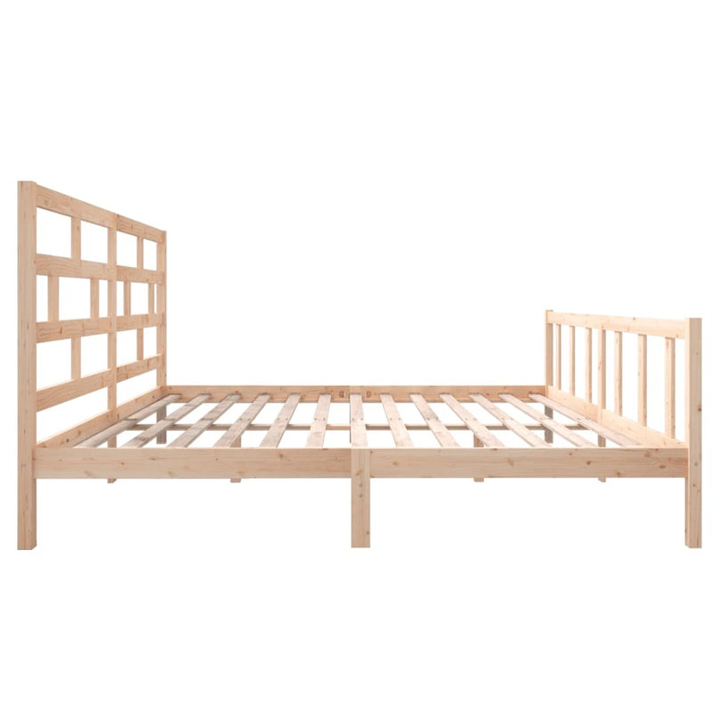 3101368  Bed Frame without Mattress Solid Wood 200x200 cm (810102+814214)