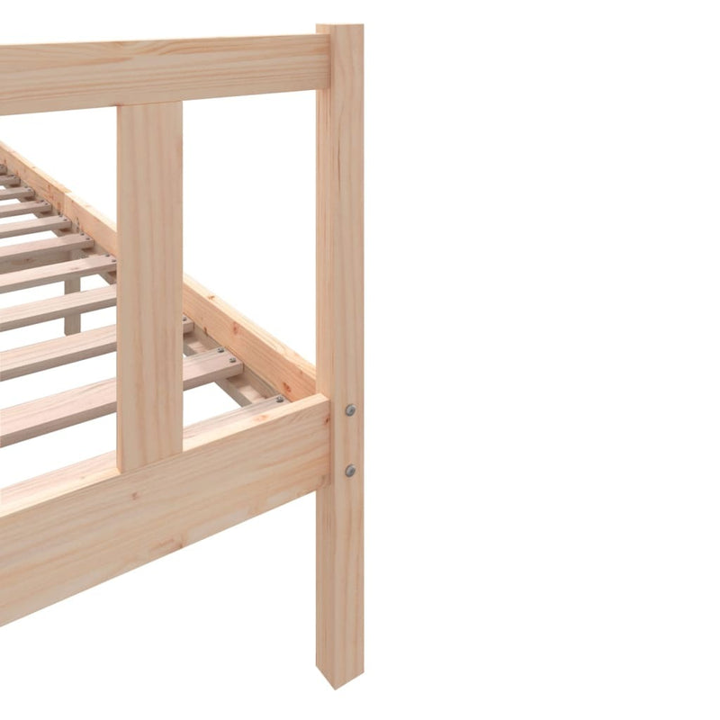 3101368  Bed Frame without Mattress Solid Wood 200x200 cm (810102+814214)