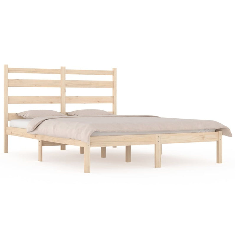 Bed Frame without Mattress Solid Wood Pine Small Double