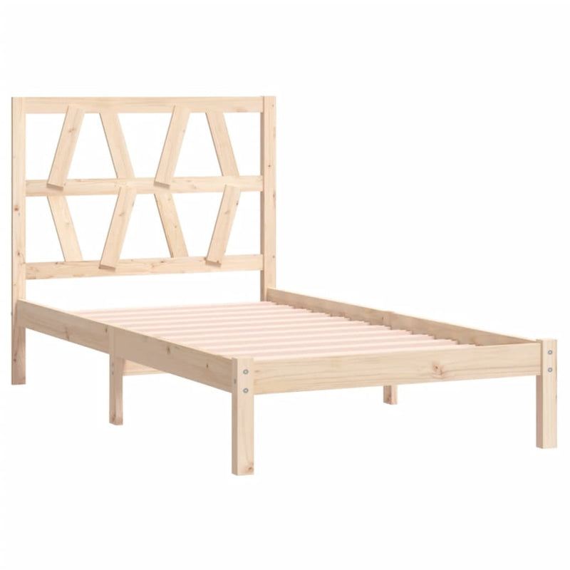 3103983  Bed Frame without Mattress Solid Wood 90x200 cm (810002+818600)