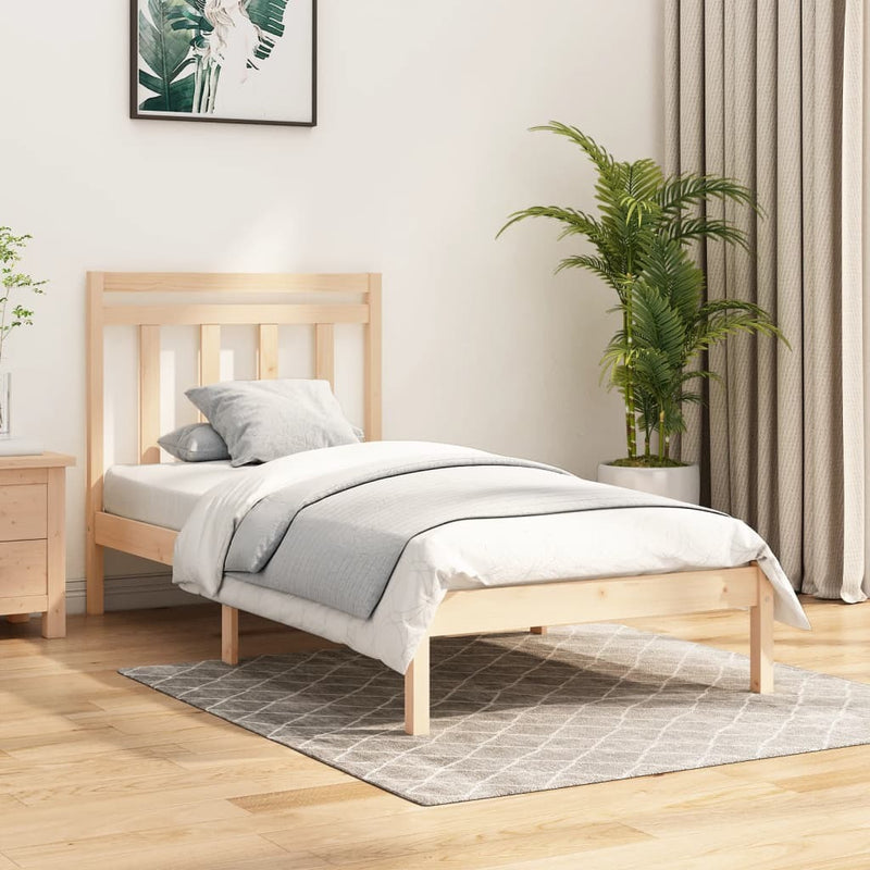 Bed Frame without Mattress 90x190 cm Single Solid Wood