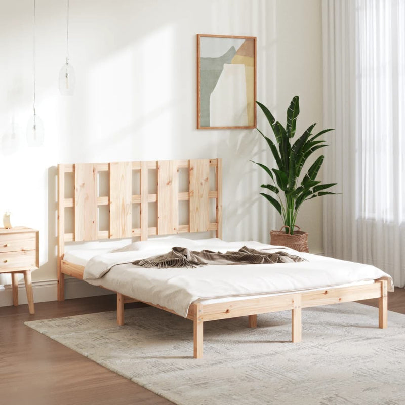 Bed Frame without Mattress 120x190 cm Small Double Solid Wood